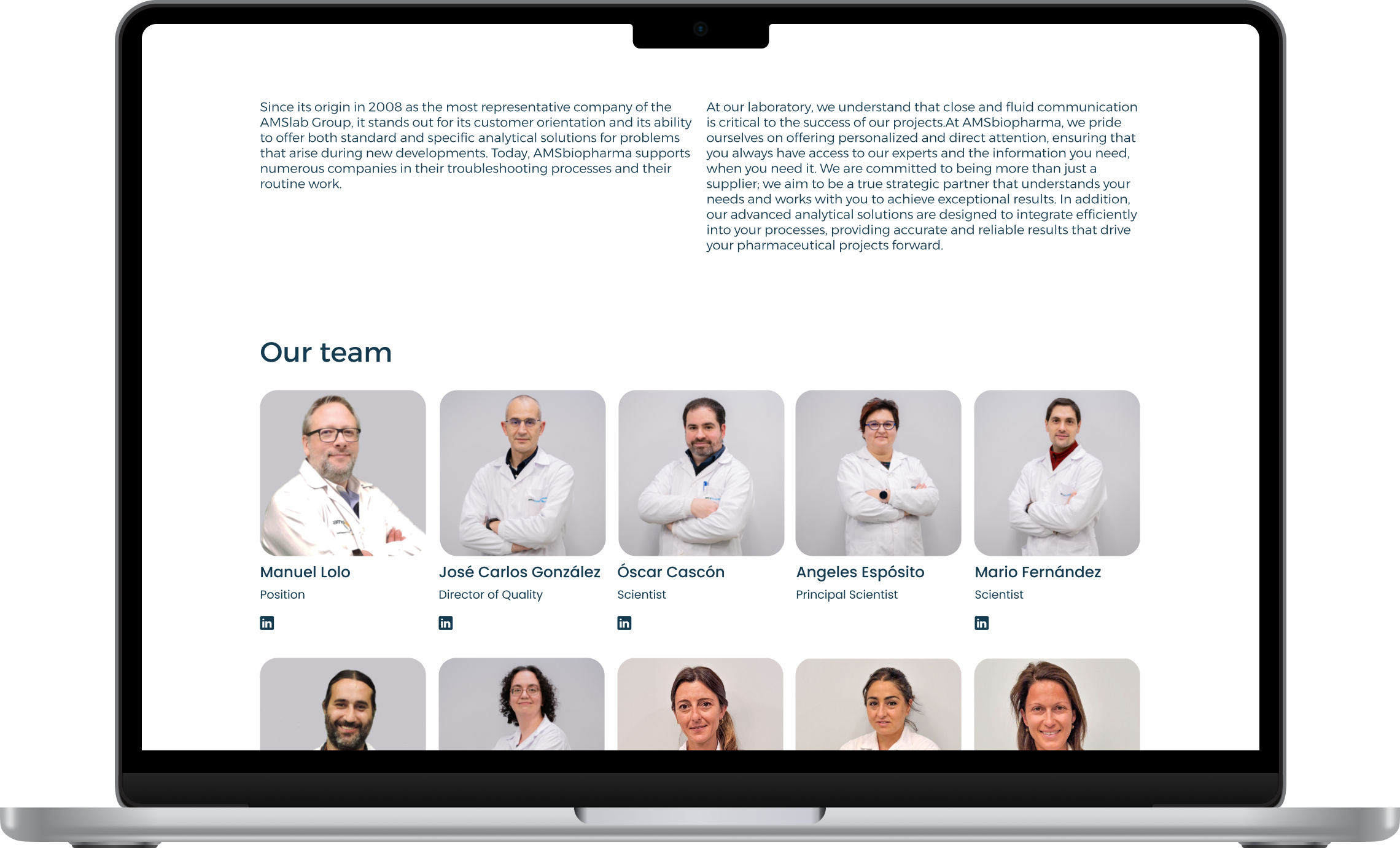 AMSBiopharma web Our team